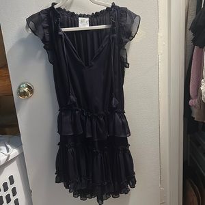 MISA LILIAN NAVY MINI DRESS